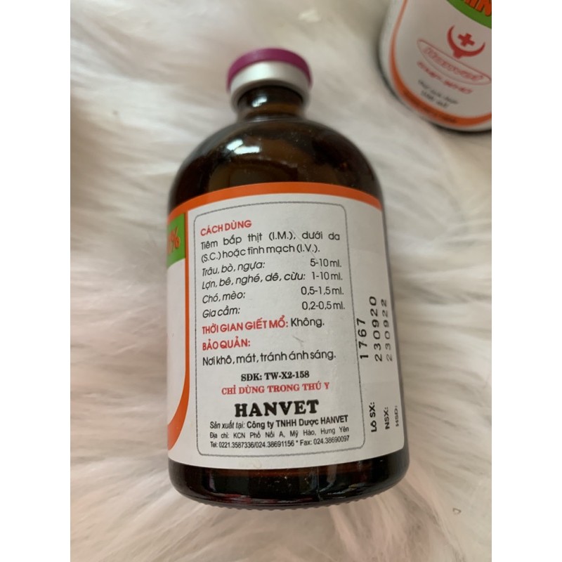 100ml Vitamin C 10% - dùng tốt cho gia cầm, chó, mèo, heo, bê, nghé, dê, cừu, trâu, bò, ngựa