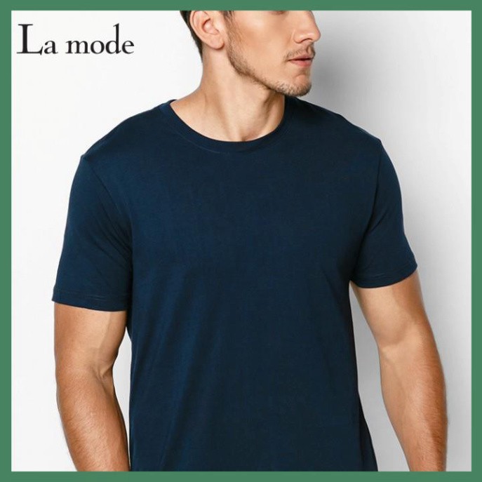 Áo Thun Trơn Nam Nữ Unisex Nhiều Màu - Xanh Dương - La mode