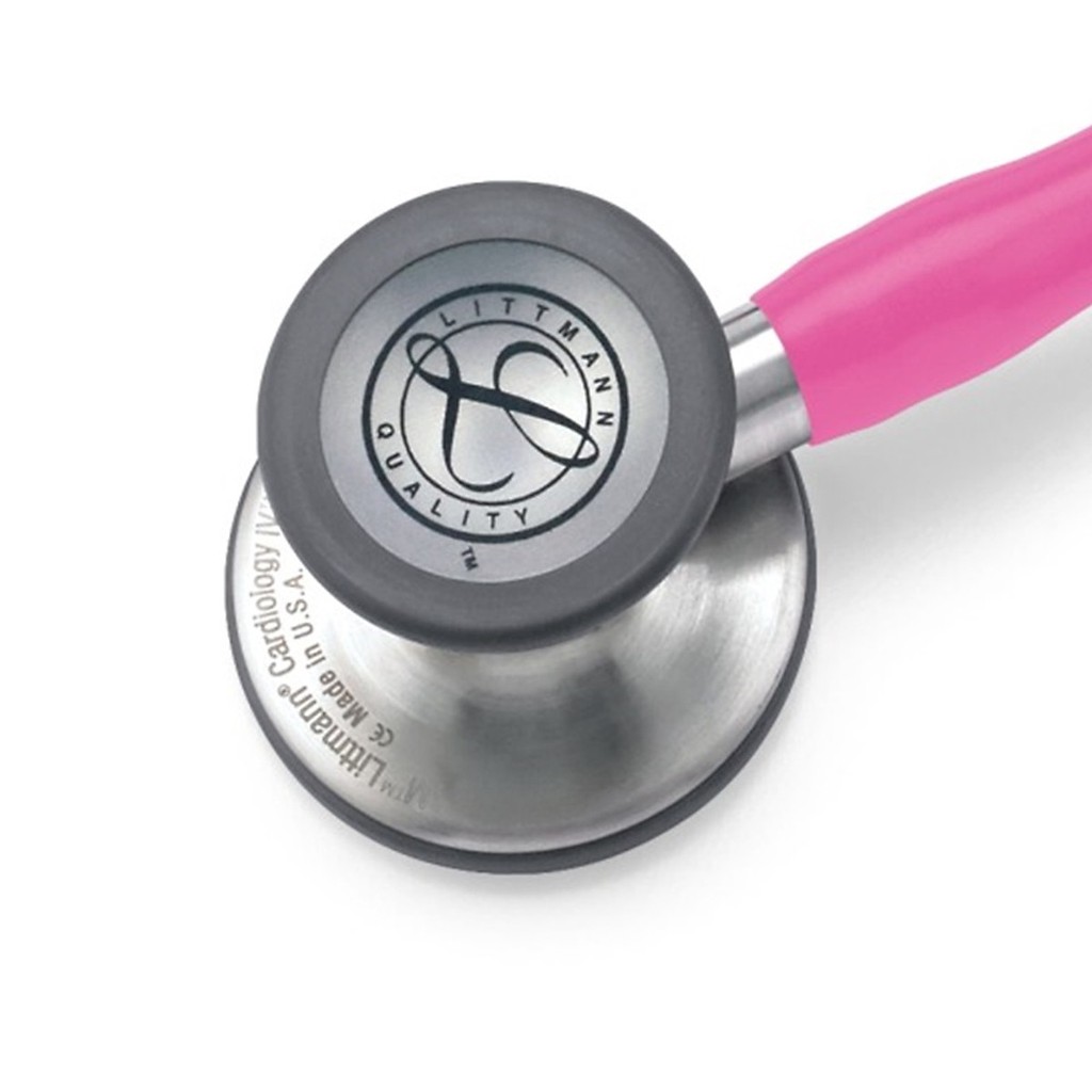 Ống nghe y tế 3M Littmann Cardiology IV, mặt nghe có lớp phủ tiêu chuẩn, dây nghe màu hồng đậm, 27 inch, 6161