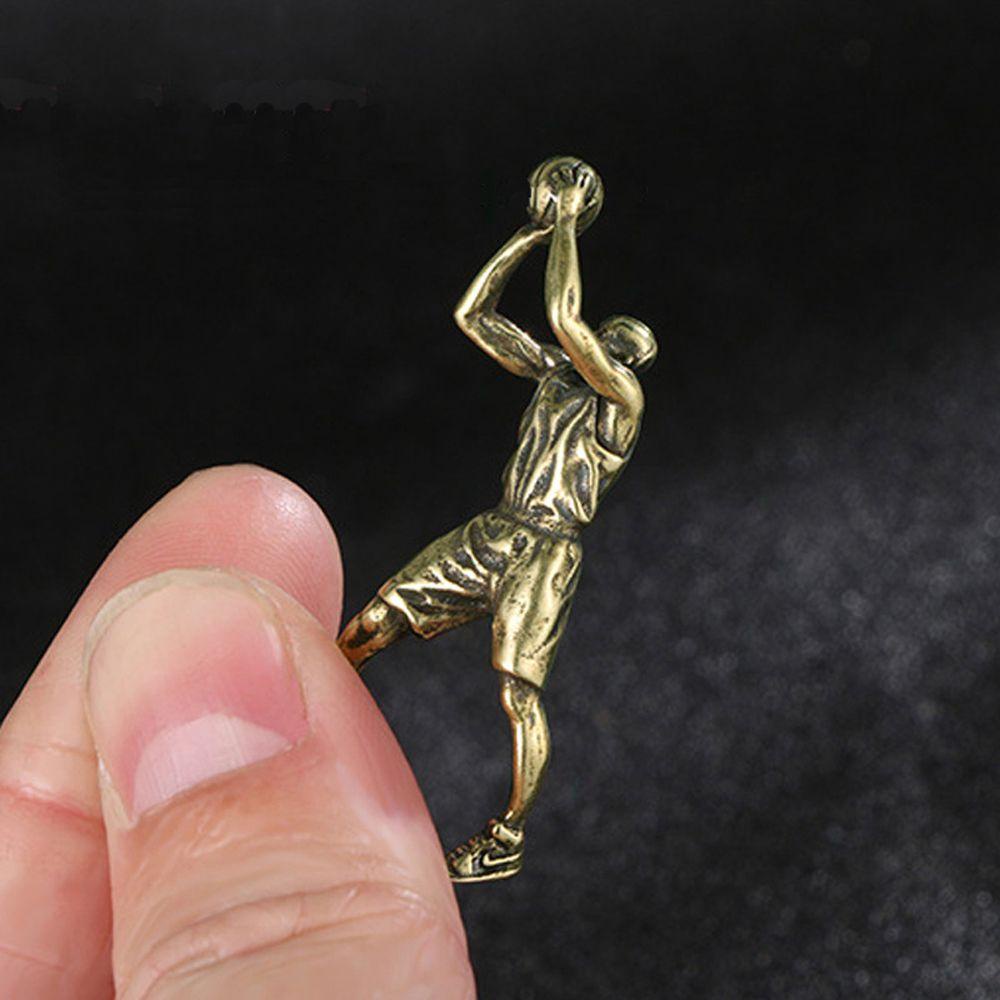 REBUY1 Móc Khóa Hình Tượng Cầu Thủ Bóng Rổ Bằng Đồng Thau Thời Trang