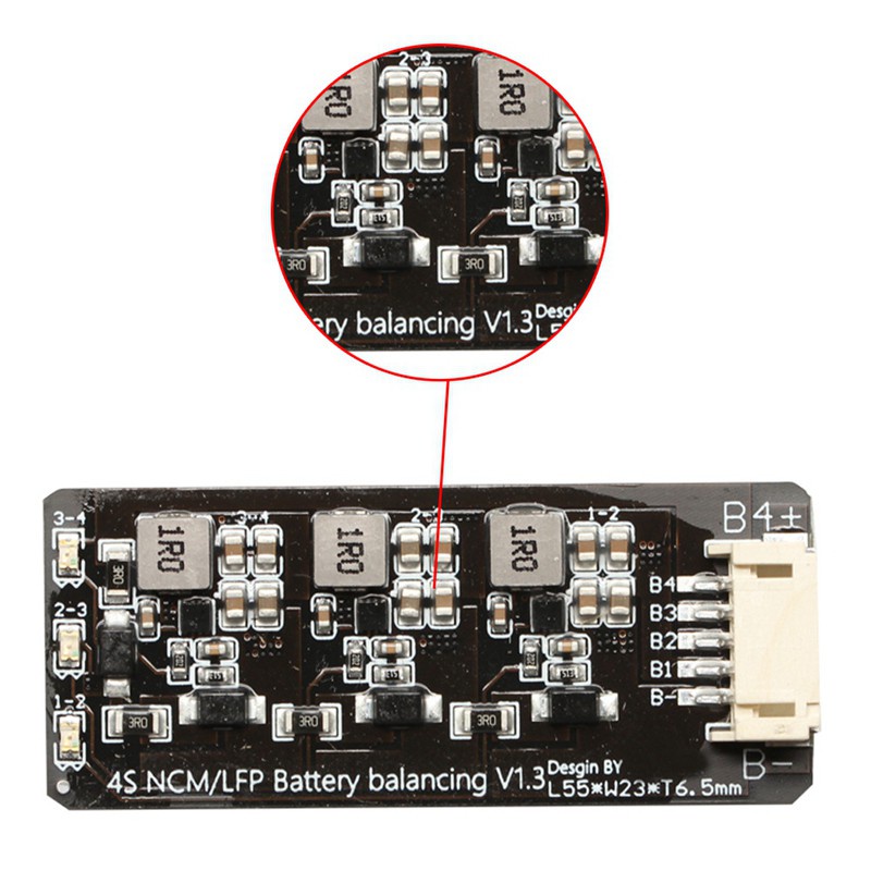 Bảng Mạch Cân Bằng Năng Lượng Pin Lipo Lifepo4 LFP 4S BMS 1.2A