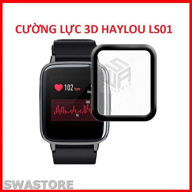 Cường lực 3D đồng hồ Haylou LS01 loại dẻo 6H full màn hình, tặng kit vệ sinh màn hình SWASTORE