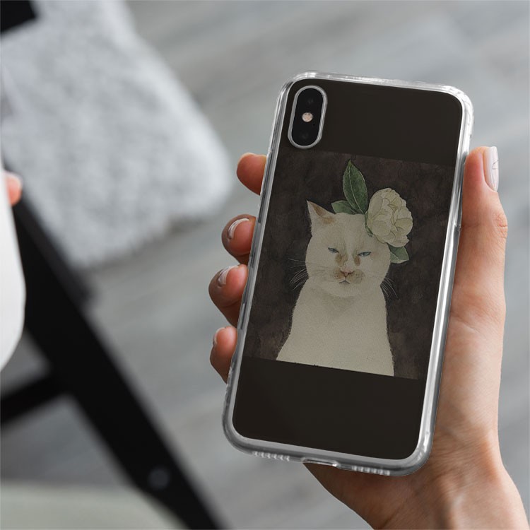 Vỏ ốp nghệ thuật mèo nữ tính TG Case Hàng cao cấp cho các loại Iphone CAT20210040