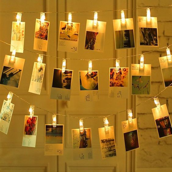 Kẹp ảnh trang trí có đèn led 3m 20 kẹp led