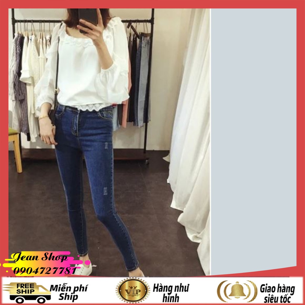 Quần bò nữ giá rẻ 🍎FREE SHIP🍎 Quần jean nữ cạp cao hàng Quảng Châu Q11