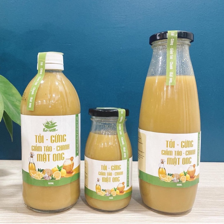 Detox Tỏi Gừng Giấm Táo Chanh Mật Ong Thải Độc Tăng Cường Sức Khỏe Oanhtraicay