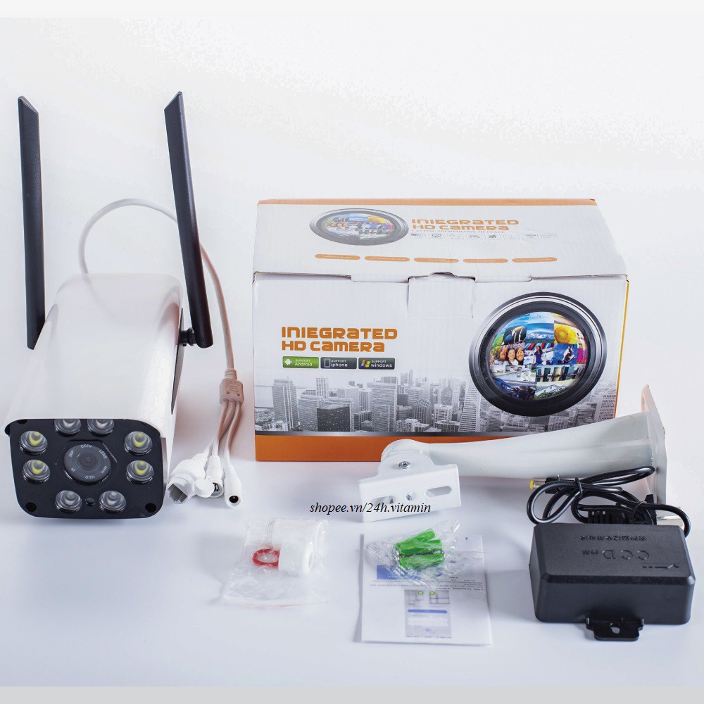 Camera wifi ngoài trời FullHD- 1080P, chống nước chống trộm, đàm thoại 2 chiều,xem đêm có màu | BigBuy360 - bigbuy360.vn
