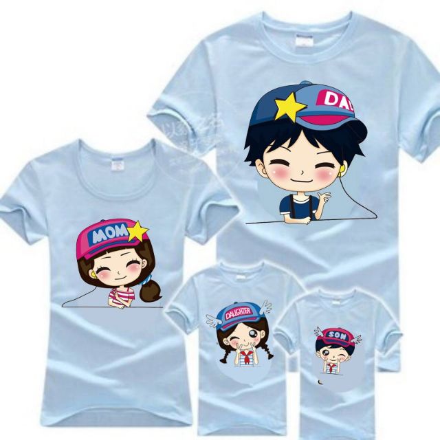 áo gia đình 3/4/5 người chất cotton mịn mát áo gia đình đi biển đẹp giá sĩ