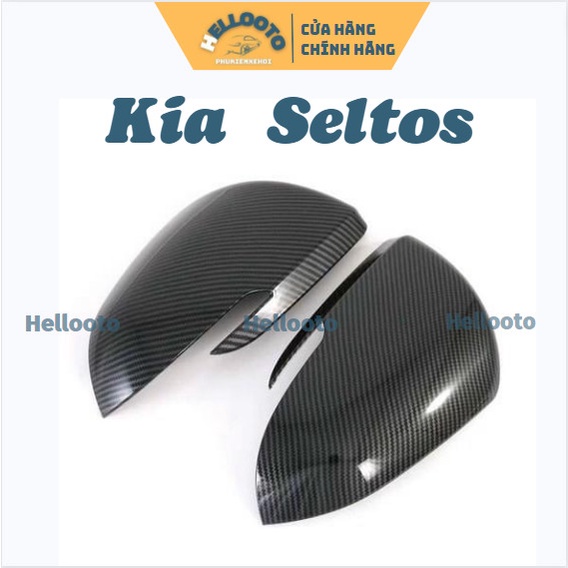 Bộ 2 Ốp Gáo Gương Xe Kia Seltos 2020 2021 2022 Mạ Crom/Carbon Cao Cấp chống xước cho xe - tặng kèm keo tăng dính