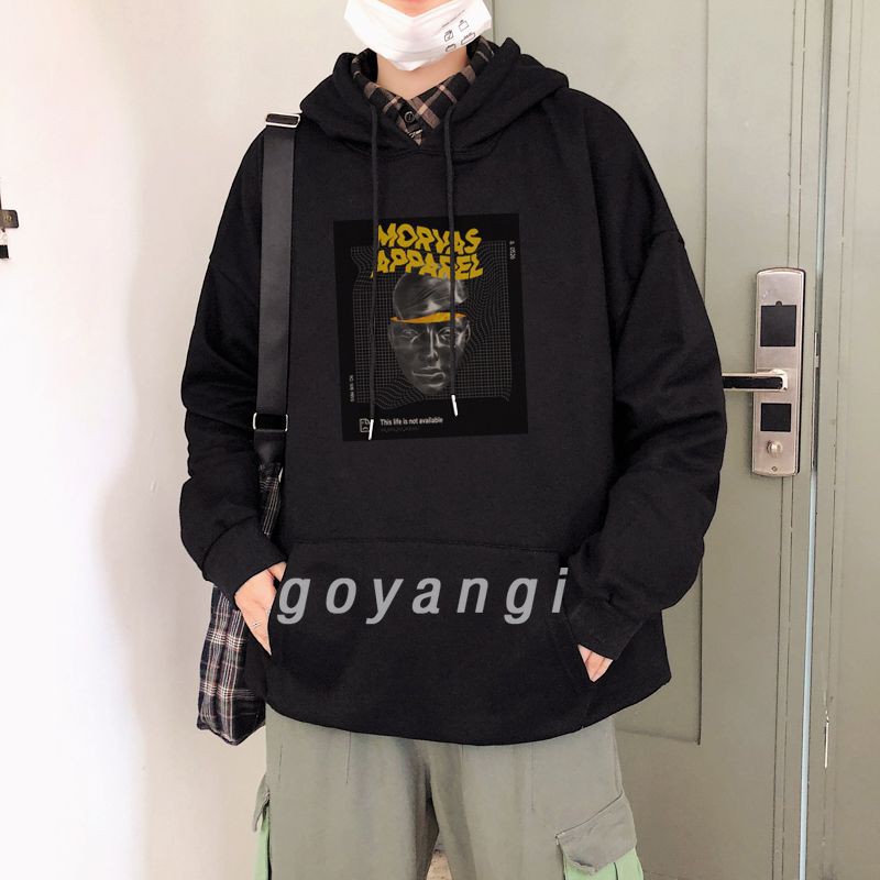 Áo hoodie goyangi The Head oversize phong cách hàn quốc