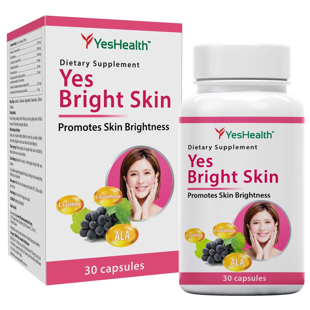 Viên Uống Hỗ Trợ Làm Sáng Da Đẹp Da Yes Bright Skin - Hộp 30 Viên Nang