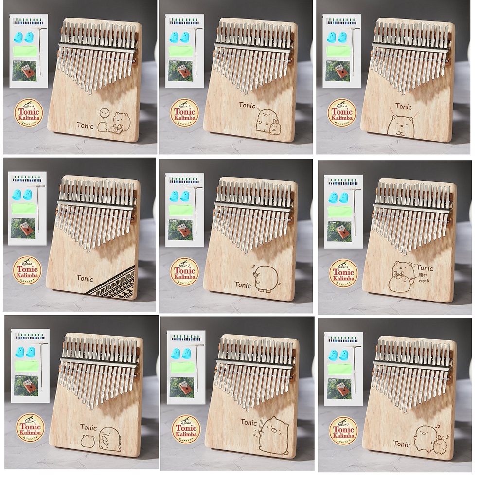 [Giao hỏa tốc] Đàn kalimba 17 phím gỗ nguyên khối Mahagony GECKO000019 cho bạn mới biết chơi
