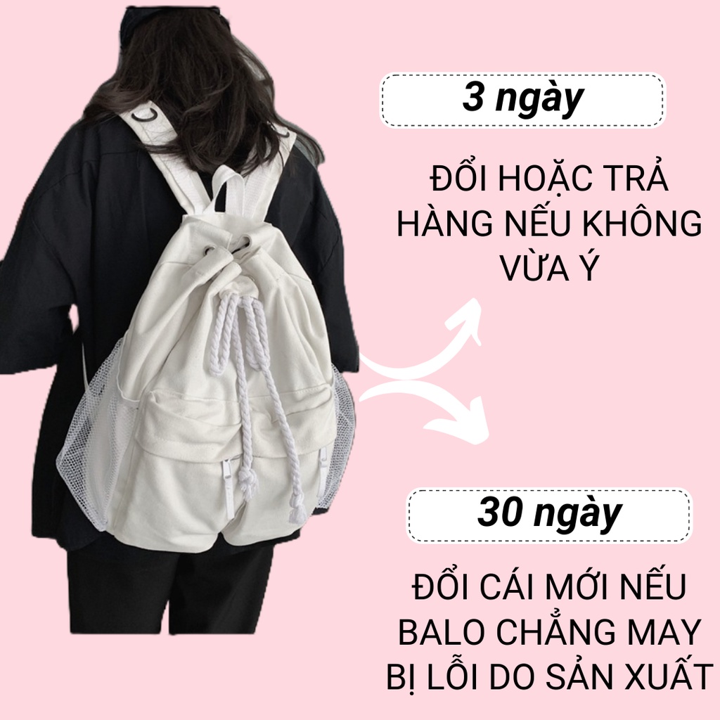 Balo dây rút vải canvas cá tính phong cách Hàn Quốc G200 - BaloGigo