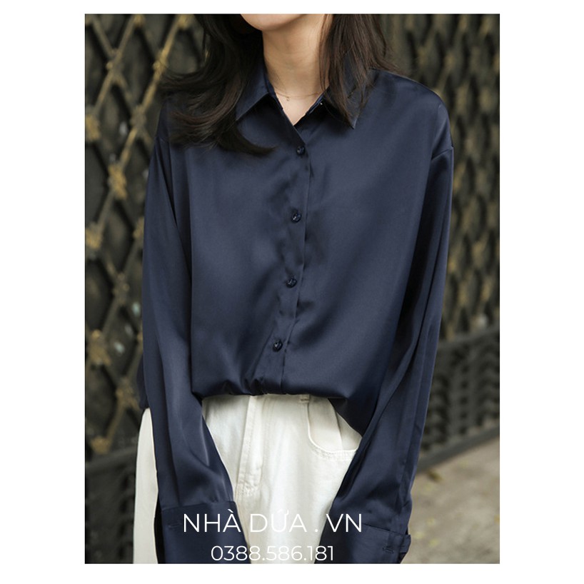 [HÌNH THẬT+VIDEO] Áo sơ mi nữ dài tay chất lụa siêu đẹp mặc công sở đi học đi chơi - phong cách hàn quốc | BigBuy360 - bigbuy360.vn