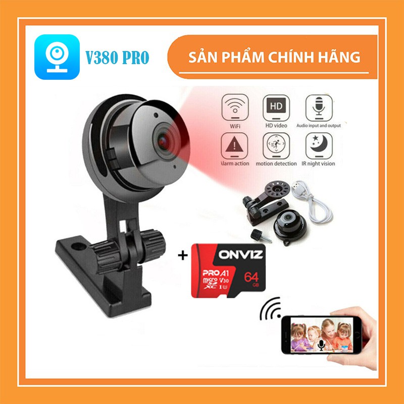 [Freeship⚡️]Camera giám sám sát không Dây V380 PRO - Hồng ngoại Quan sát ban đêm / Thẻ nhớ 32GB/ Thẻ nhớ 64GB | BigBuy360 - bigbuy360.vn