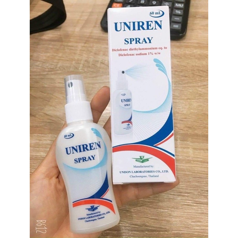 Chai xịt xoa bóp Thailand UNIREN