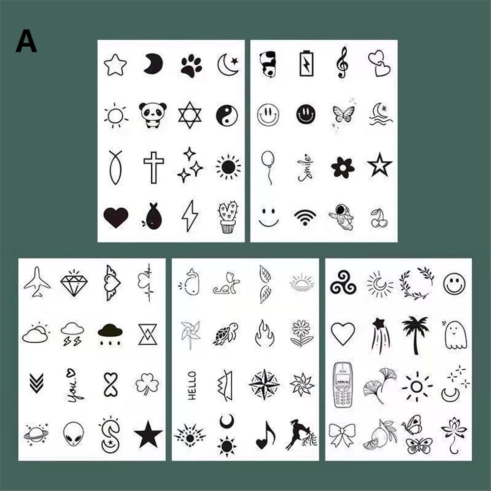 Hình Xăm Dán Tạm Thời Họa Tiết Dễ Thương 77/80