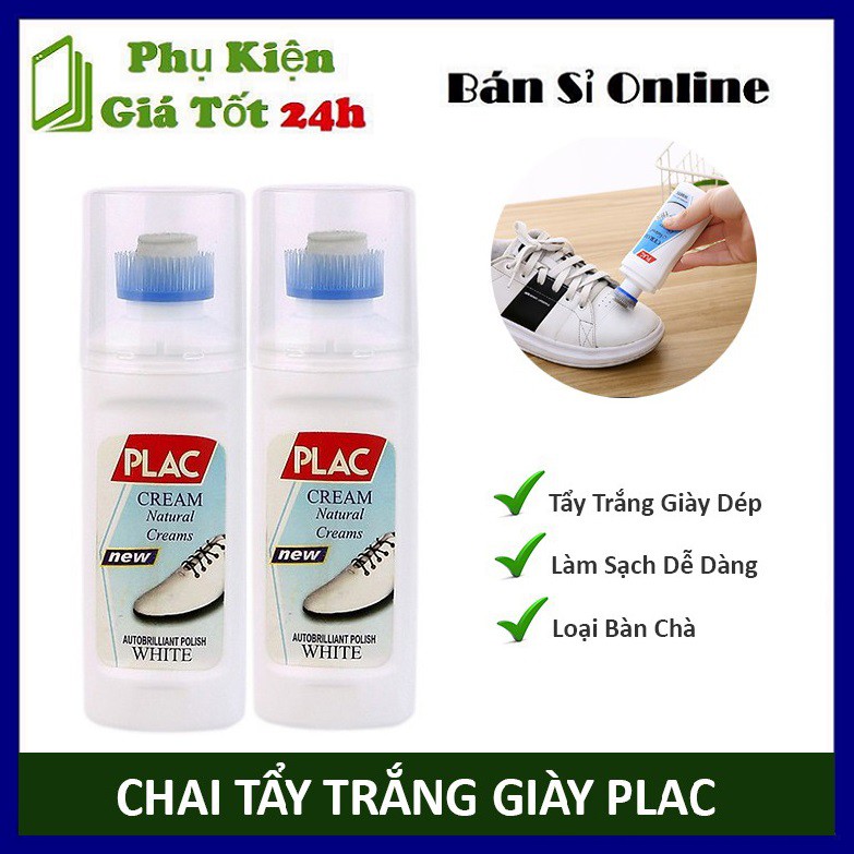 🔹️ Chai Xịt Tẩy Trắng Vệ Sinh Giày Dép, Túi Xách Plac - Loại Có Đầu Chà Đa Năng 🔹️