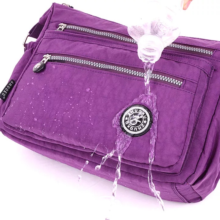 Túi đeo chéo nữ vải dù nhiều ngăn chống nước, phong cách Hàn Quốc Size 35cm TUI-62