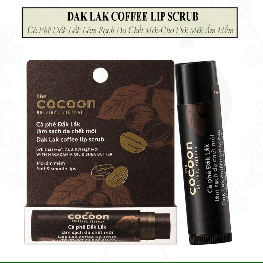 Tẩy Tế Bào Chết Môi Cà Phê COCOON Dak Lak Coffee Lip Scrub 5g