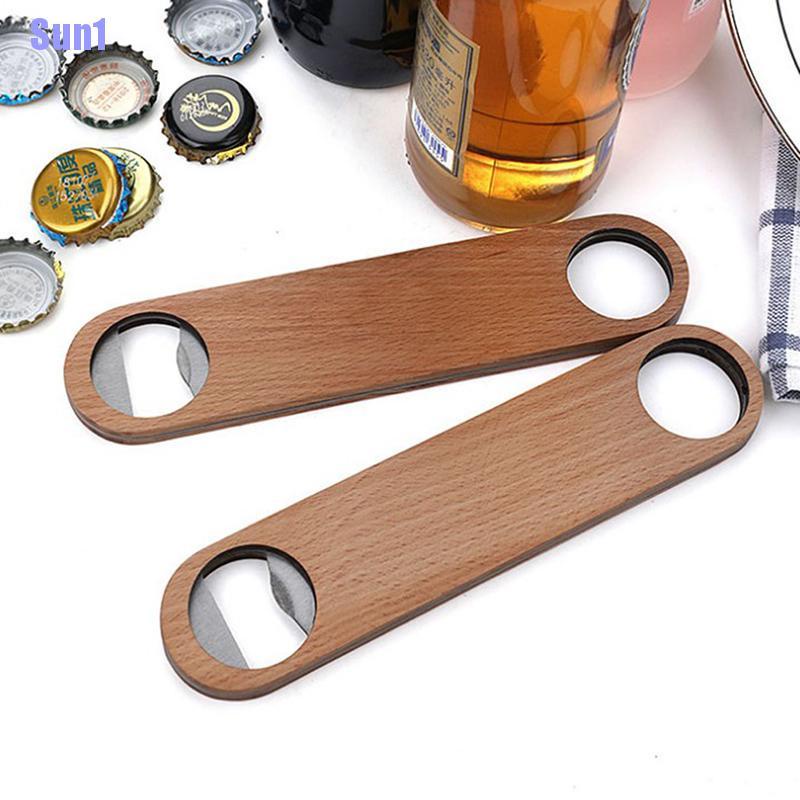 Dụng Cụ Mở Nắp Chai Vỏ Gỗ Bằng Thép Không Gỉ
