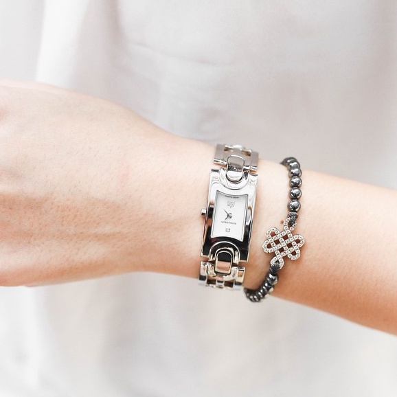 Đồng hồ Romanson Watch RM5168LWWH mặt nhỏ kính Sapphire chống xước máy Thụy Sĩ chống nước dây thép cao cấp chính hãng