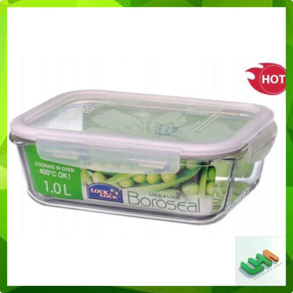 Hộp thủy tinh 2 ngăn chịu nhiệt Lock&Lock 1050ml