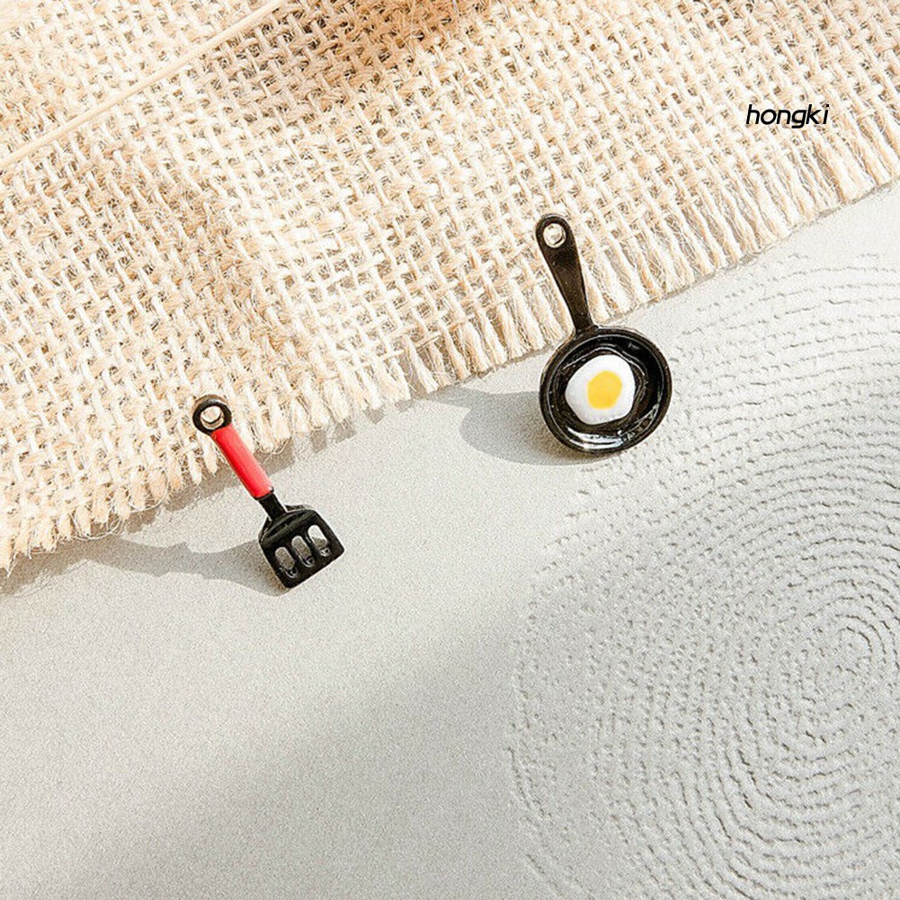 Khuyên tai hình chảo và xẻng chiên trứng độc đáo cho nữ