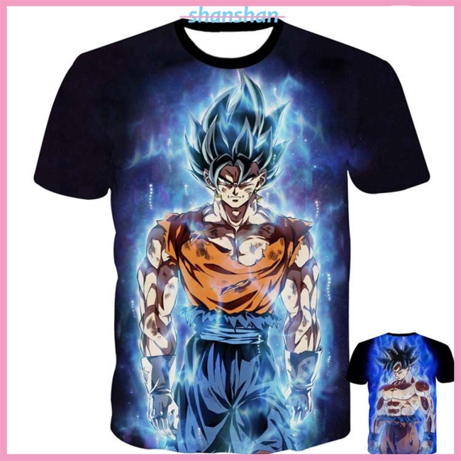 Áo Thun Tay Ngắn In Hình Dragon Ball Goku 3d Thời Trang Mùa Hè Cho Nam Và Nữ