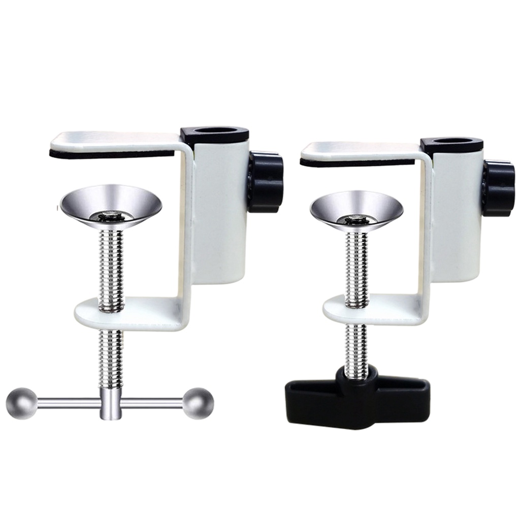 Giá đỡ ngàm dạng kẹp có lỗ 12mm làm thủ công dành cho mic đèn bàn đế kim loại phụ kiện âm thanh