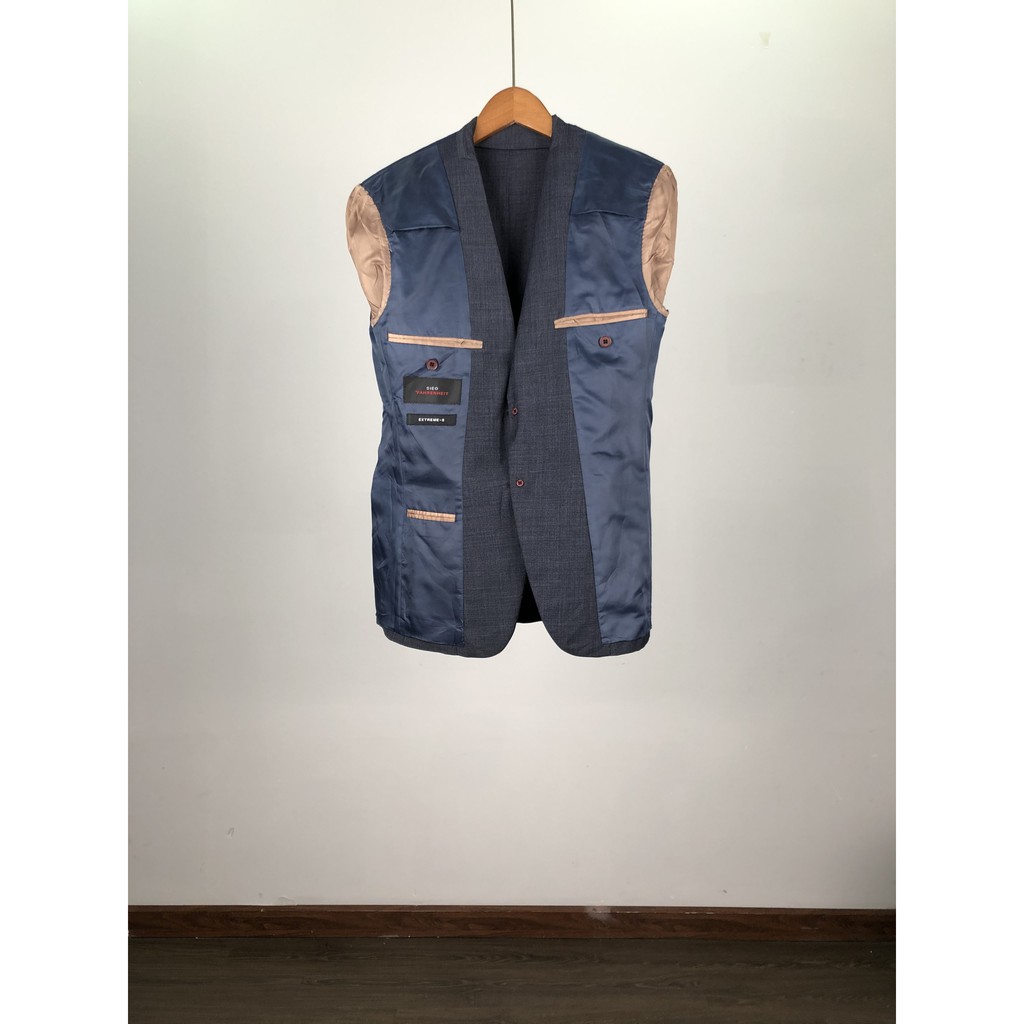 (1M6-1M7 / 50-60KG) Áo blazer 2hand nam XANH DƯƠNG GEOMETRIC hàng si Hàn Quốc SIEG FARRENHEIT JACBLN158