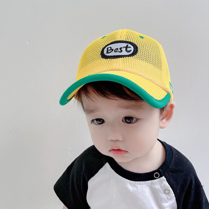Mũ Lưỡi Trai Phối Lưới Thời Trang Mùa Hè Hàn Quốc Cho Bé