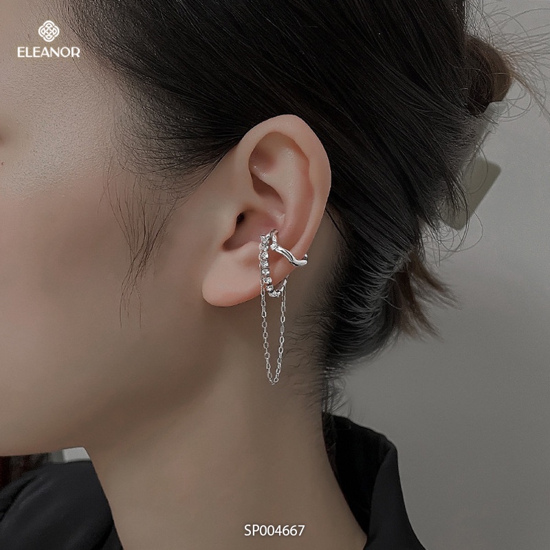 Bông tai nữ kẹp vành Eleanor Accessories kèm xích phụ kiện trang sức hiện đại phong cách hợp thời trang (một chiếc)