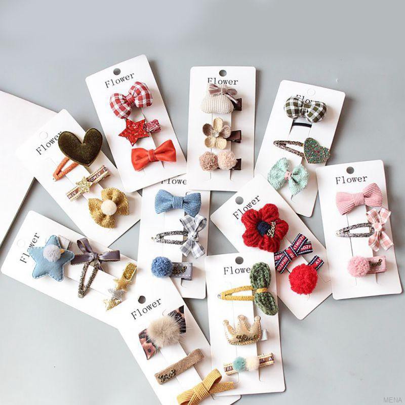 Set 3 kẹp tóc dễ thương cho bé gái