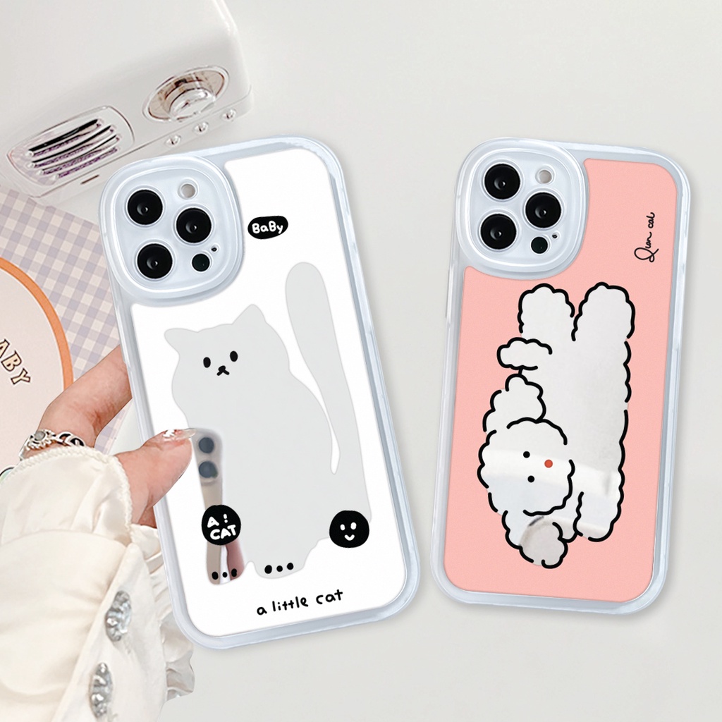 Ốp lưng iphone gương cạnh vuông little cat 6/6plus/7/7plus/8/8plus/x/xs/11/12/13/pro/max/plus/promax-Sale HOT Y4-10