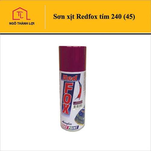 Sơn xịt Redfox đỏ 211, hồng 229, tím violet 240, vàng 218, vàng nghệ 241, kem 219, cam 226