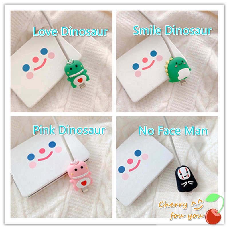 Phụ Kiện Bảo Vệ Đầu Dây Cáp Sạc Hình Nhân Vật Vô Diện Dễ Thương