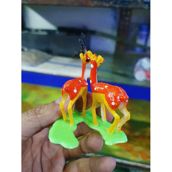 CẶP NAI TRANG TRÍ HỒ CÁ NON BỘ CAO 6CM