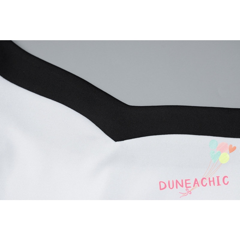 DUNEA Đầm hai dây xẻ tà màu tương phản thời trang dành cho nữ