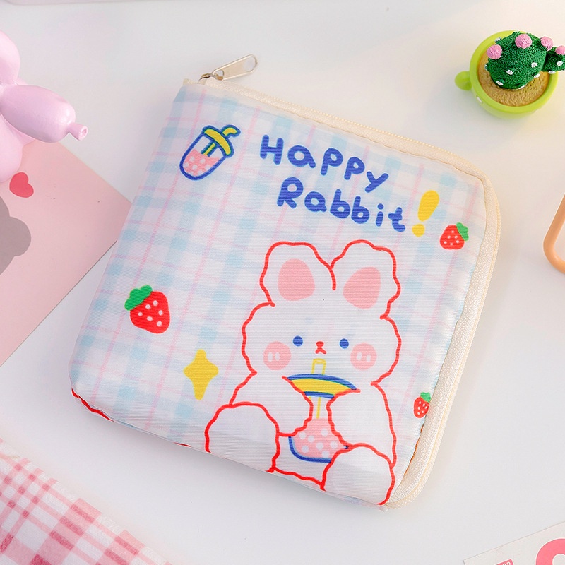 Túi Đựng Băng Vệ Sinh / Mỹ Phẩm / Túi Đựng Tiền Xu / Đồ Trang Điểm Mini Họa Tiết Hoạt Hình Cho Nữ