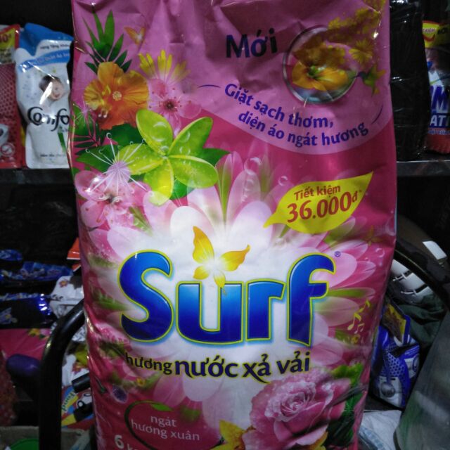 Bột giặt surf 5.8kg hương nước xả.