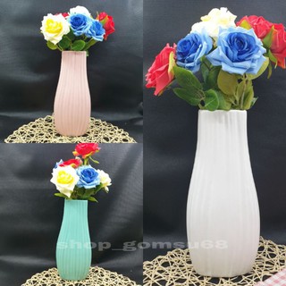 Lọ hoa sứ Bát tràng dáng xước miệng vuông cao 27cm, bình cắm hoa đủ màu đa dạng.