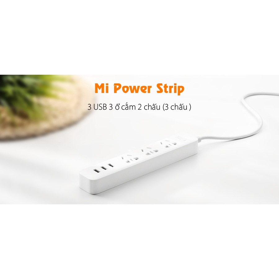 Ổ cắm Xiaomi kèm cổng sạc USB tiện dụng