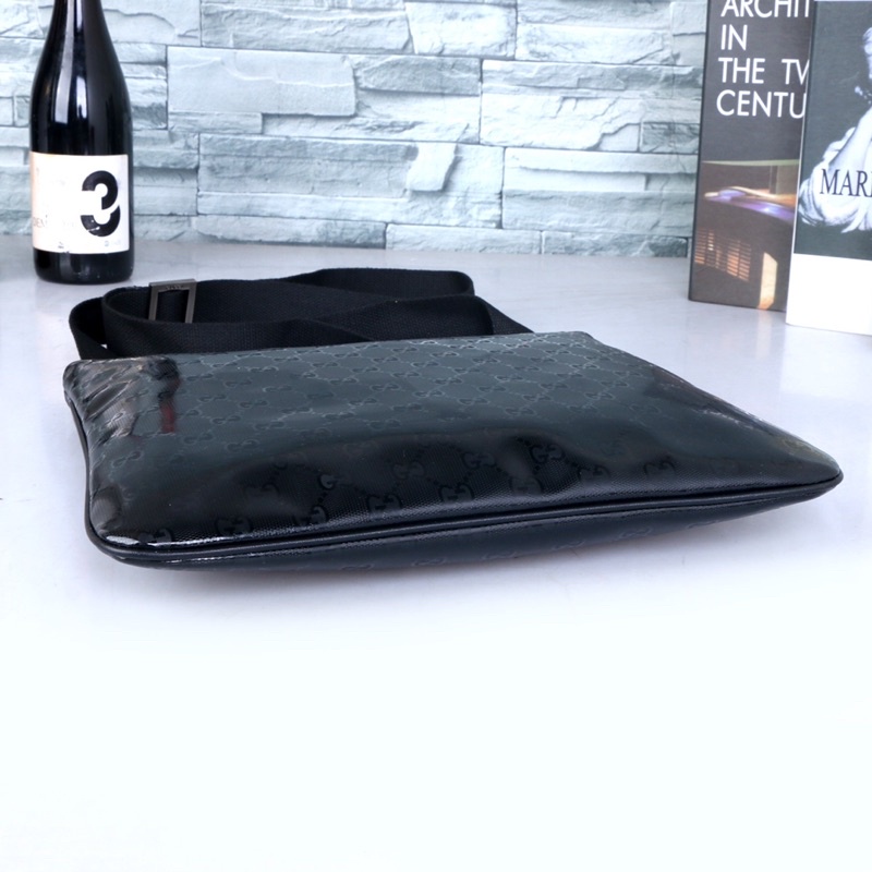 Túi đeo chéo nam Gucci GC da thật cao cấp size 32 dây đeo vải có thể điều chỉnh