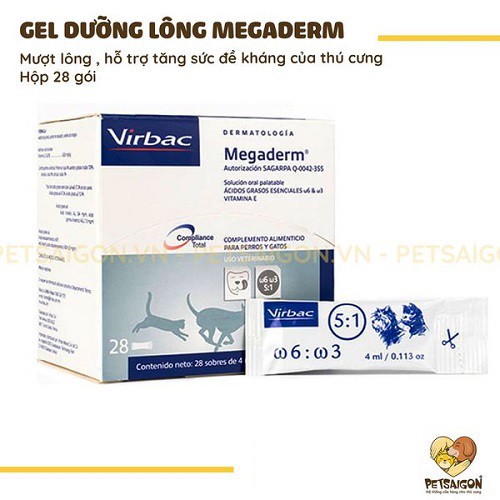 [CHÍNH HÃNG] GEL DƯỠNG LÔNG MEGADERM CHO CHÓ MÈO