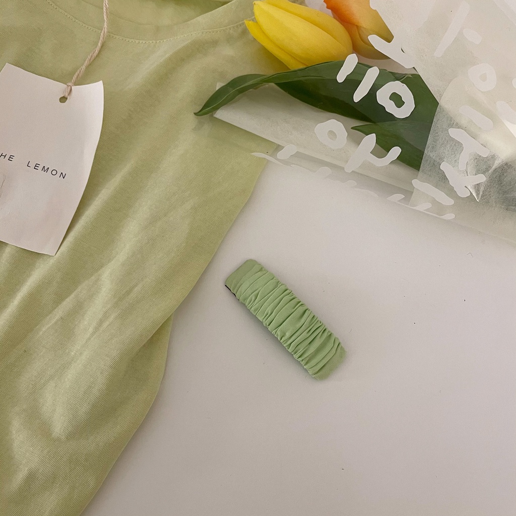 Kẹp tóc vải màu kẹo ngọt dễ thương thời trang dành cho nữ