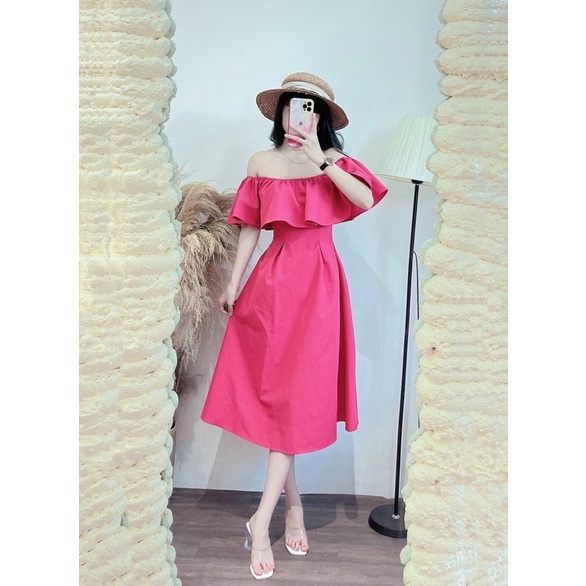 Đầm trễ vai bèo ngực maxi Sun Fashion