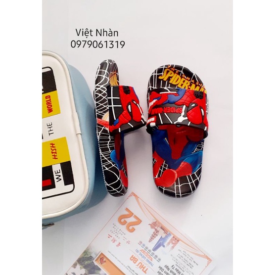 Dép siêu nhân 3D bé trai, siêu nhân Marvel, nhựa cao su dẻo, hàng loại 1