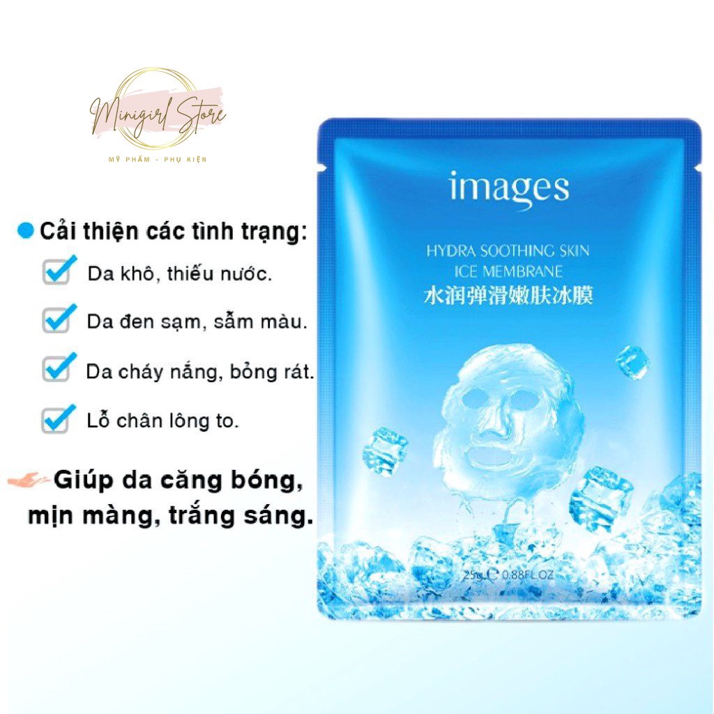 Mặt nạ giấy dưỡng da cấp thải độc làm trắng da MINIGIRL mask se khít lỗ chân lông chống lão hóa MN2