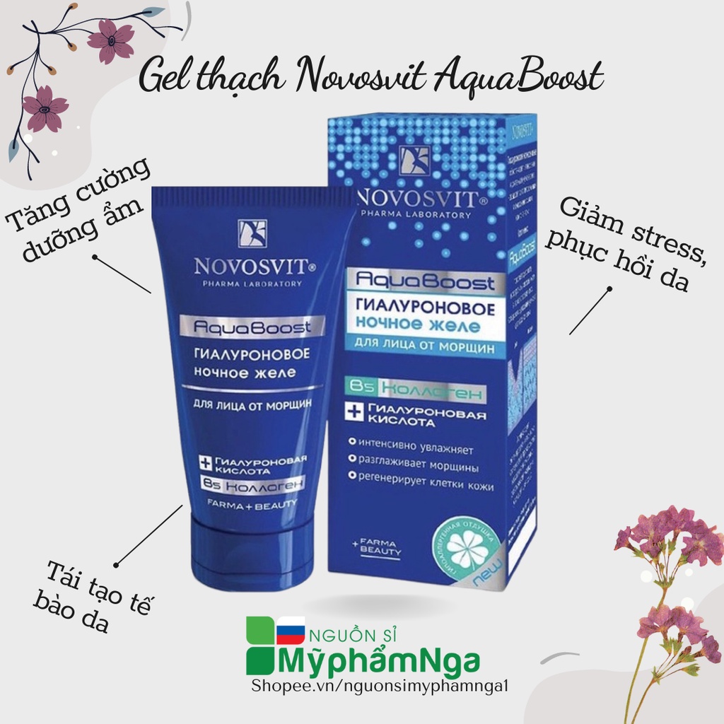 Gel thạch Novosvit AquaBoost cấp nước cho làn da căng bóng mịn